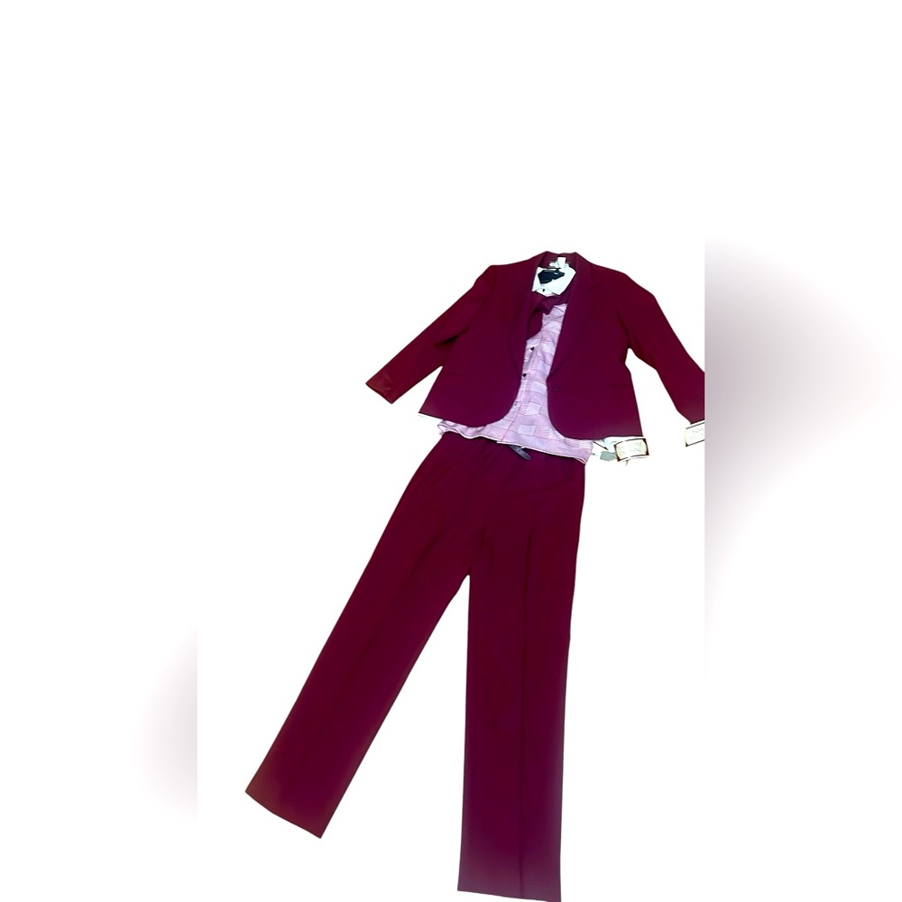 Vintage executive dressing Maroon Women’s straight Leg Pant Suit Size 14